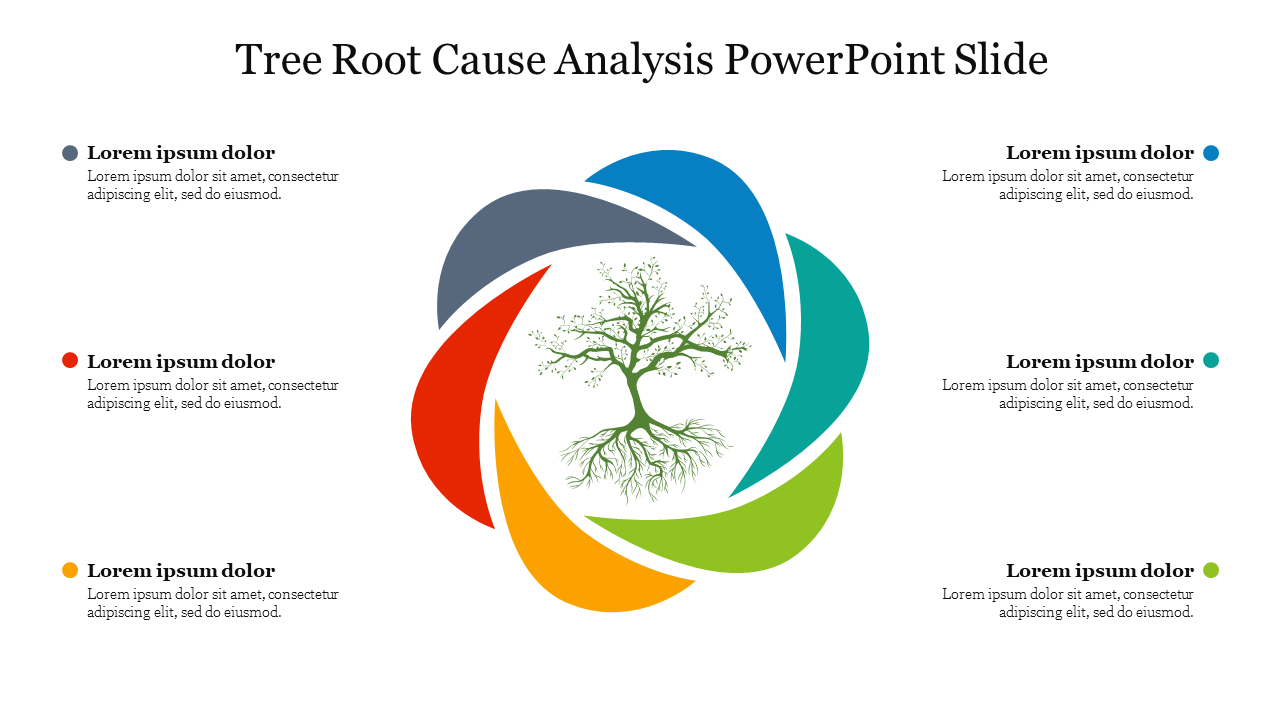 Tree Root Cause Analysis PowerPoint Slide